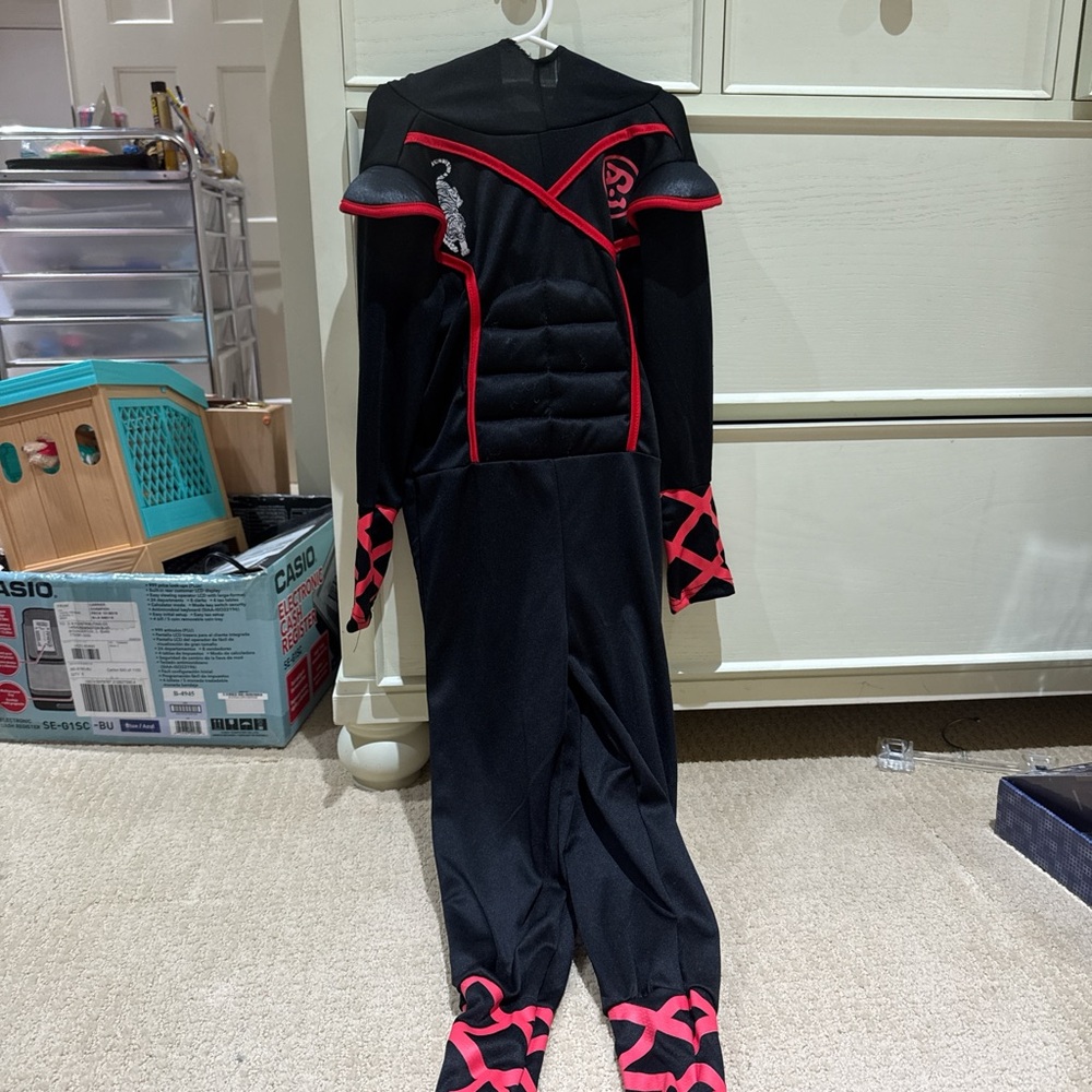 Black and Red Kids Ninja Costume
